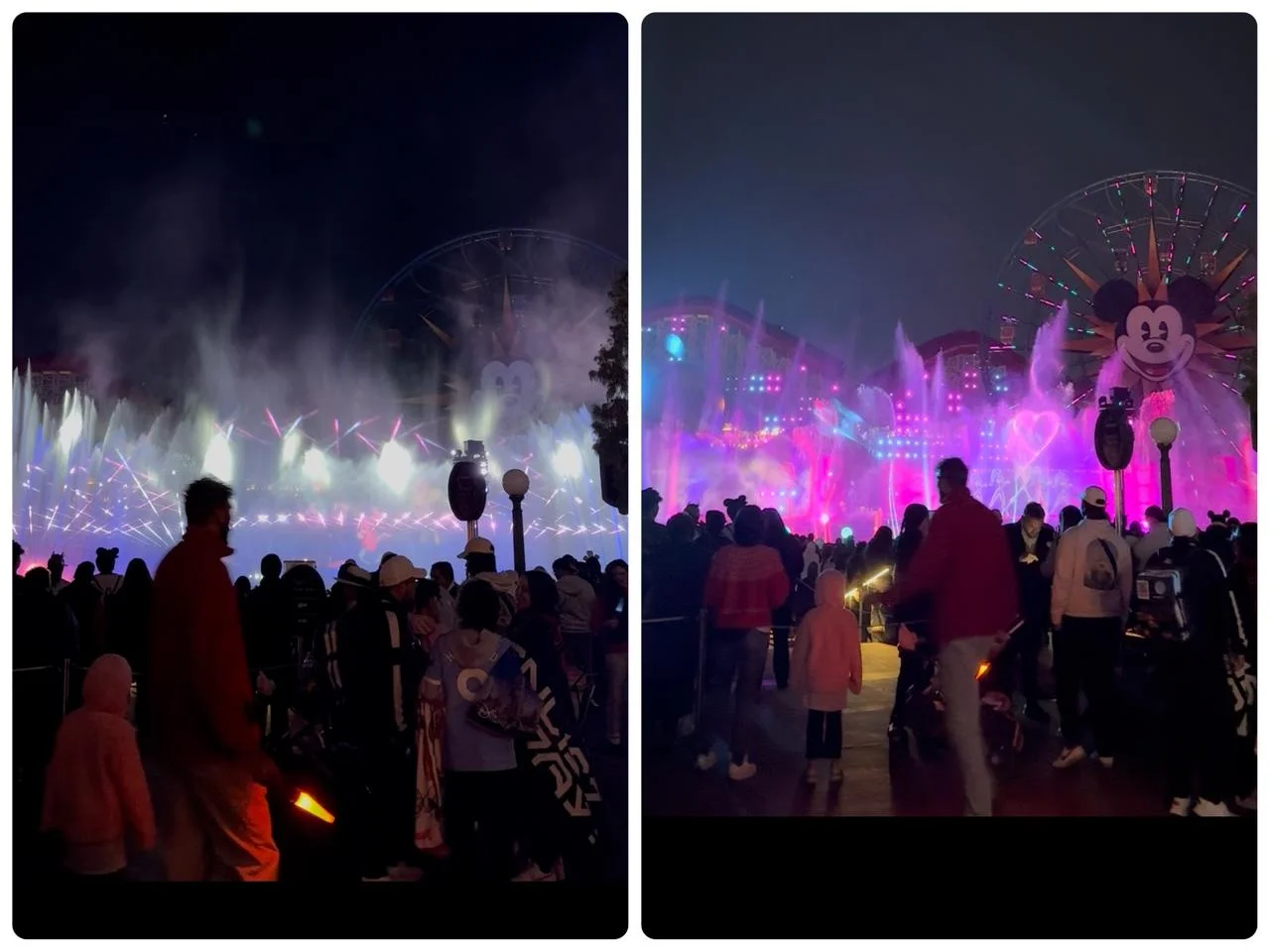 噴水と炎のエフェクト