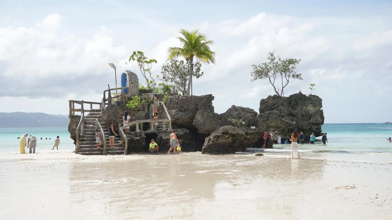 长滩岛登岛指南福朋喜来登酒店旅行体验 沙滩艺术