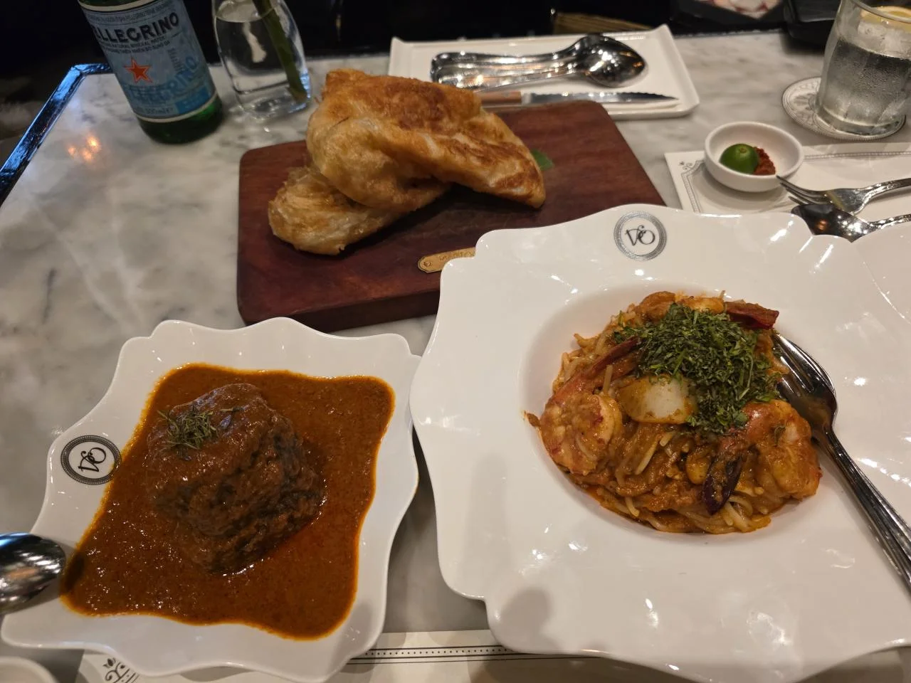 Evening view of the Marina Bay skyline from the hotel room