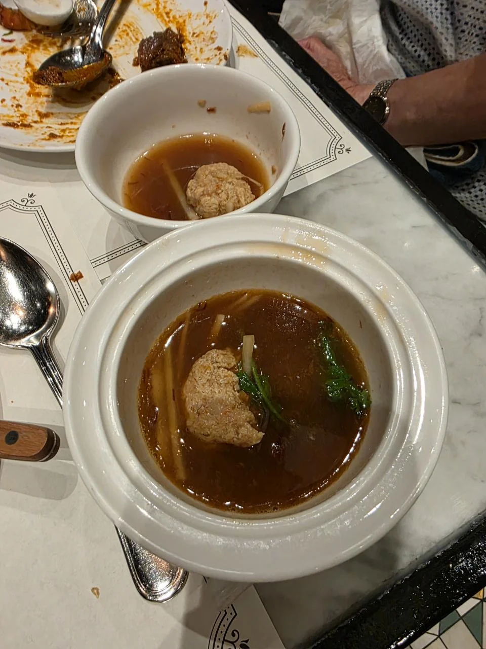 View looking down into the bathtub