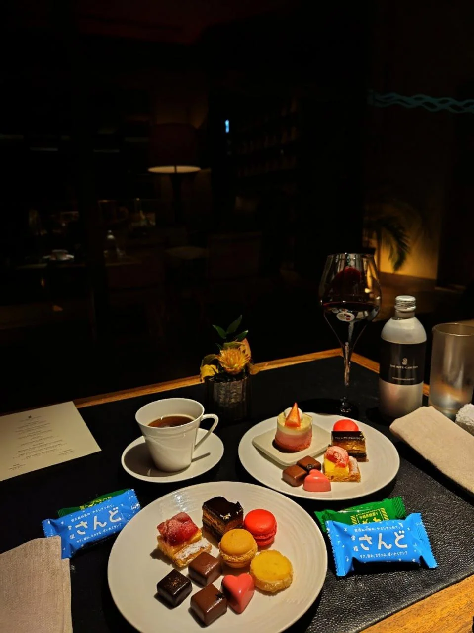 Strawberry pie and tea selection